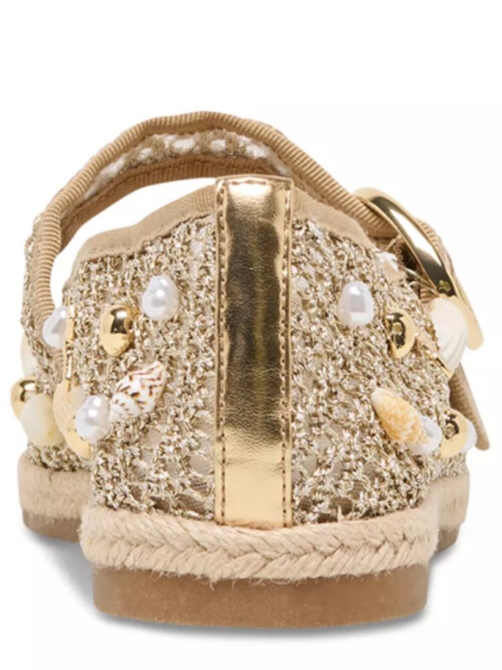 Dolce Vita Ralph Women’s Ballet Flats Gold Beaded Raffia Size 6 NWT - Picture 4 of 8